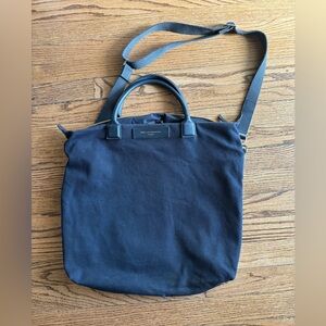 WANT Les Essentiels Navy Canvas Messenger Bag